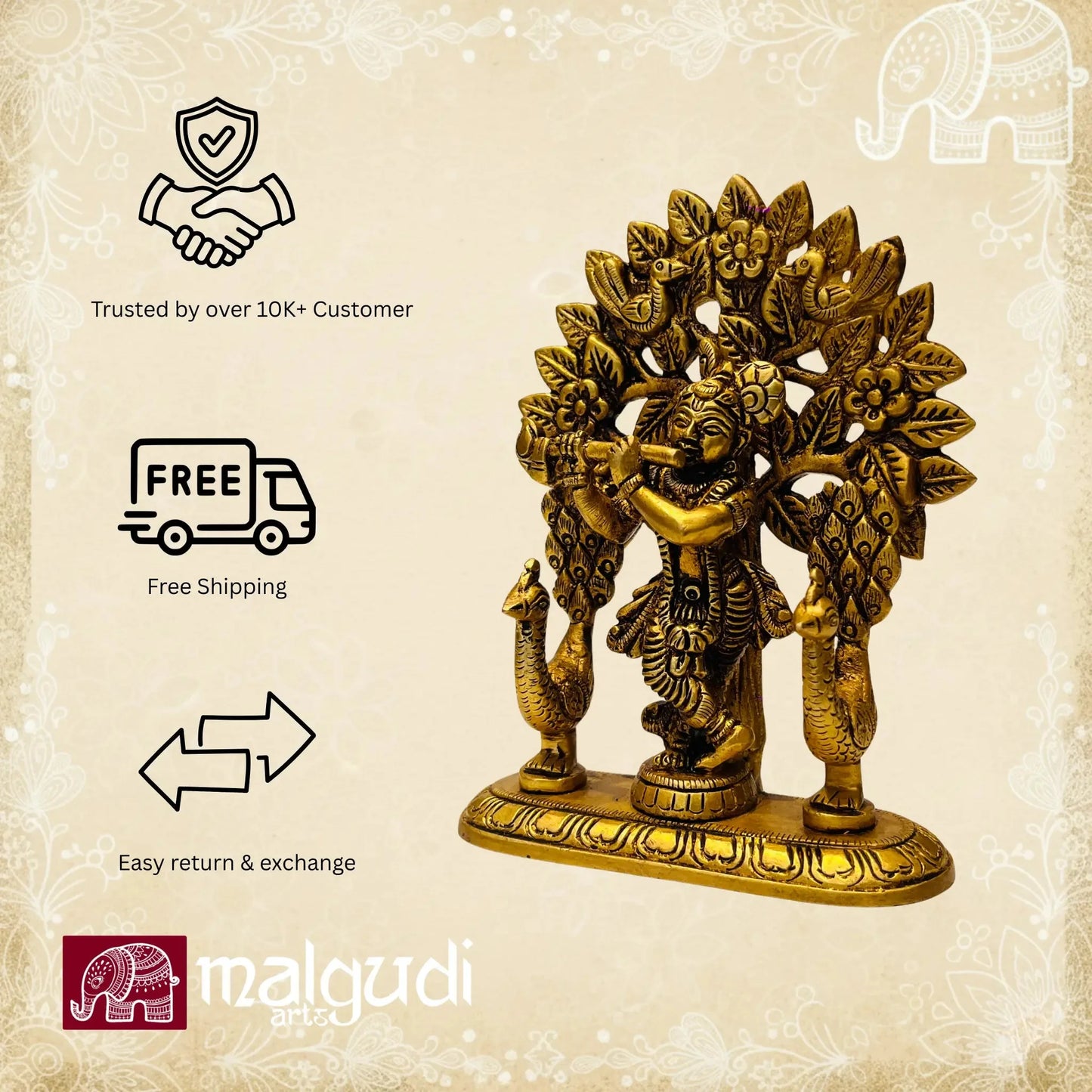 Lord Krishna, 100% Bronze