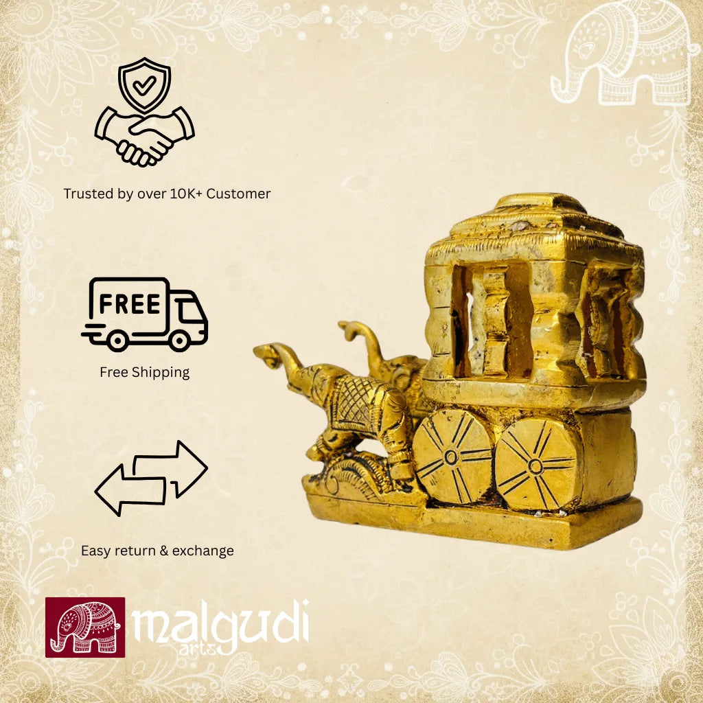Brass Hampi stone chariot figurine