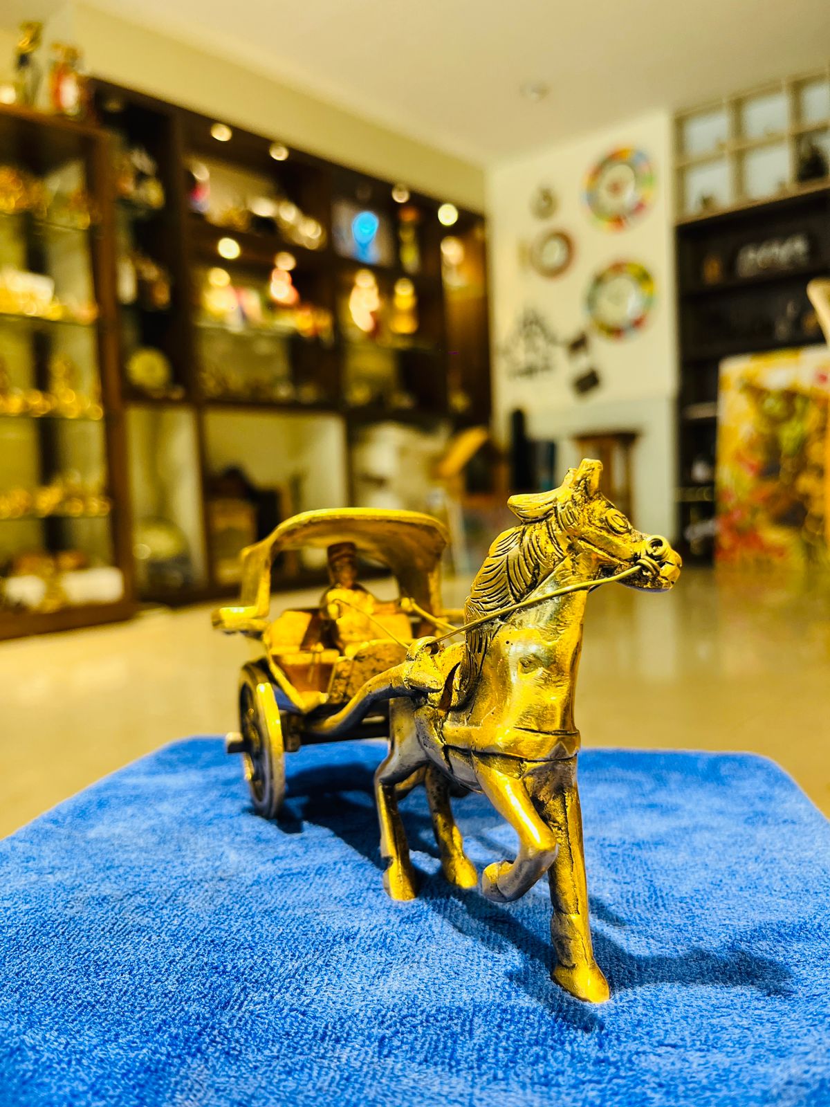 Brass Horse Cart