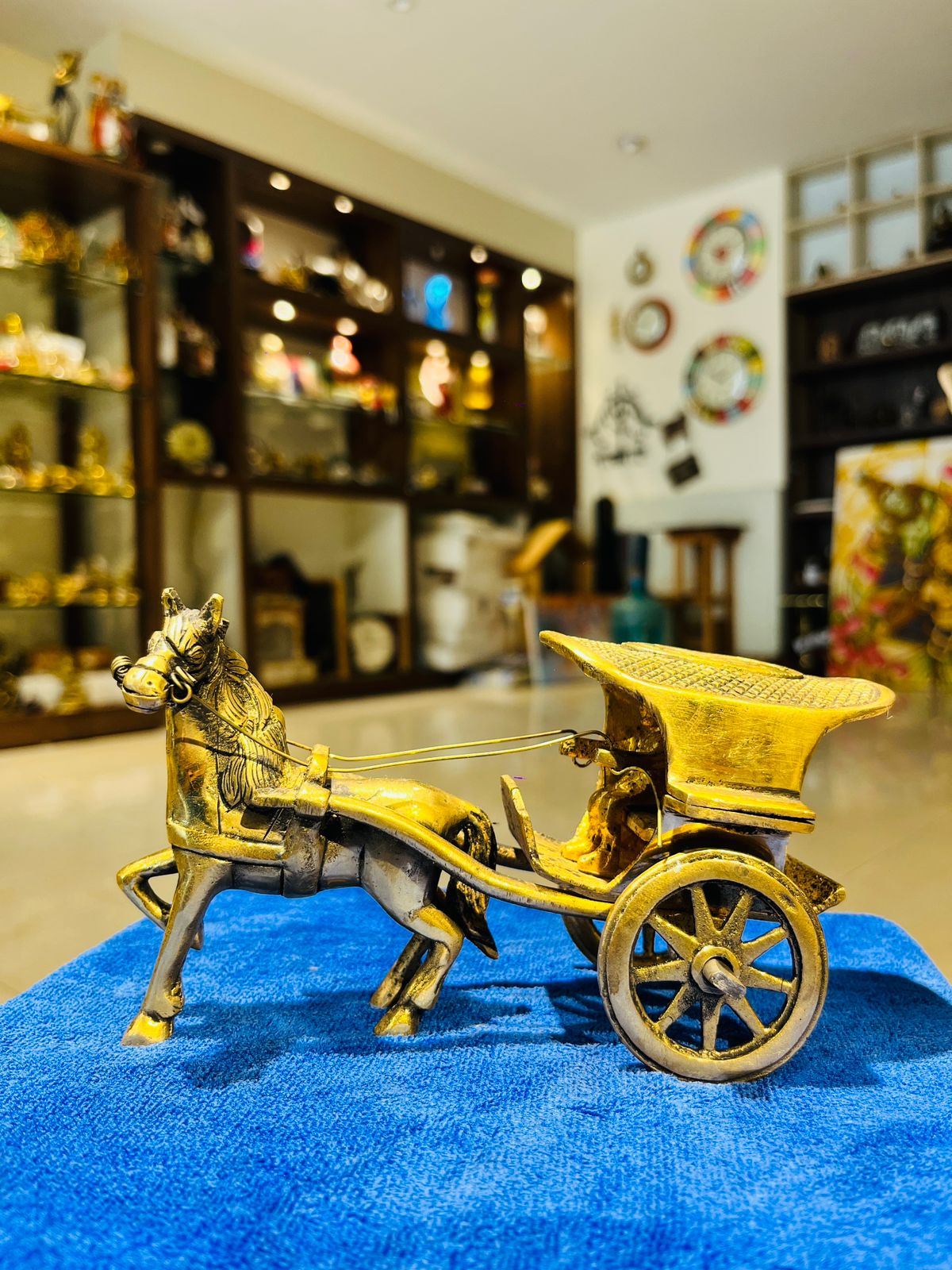 Brass Horse Cart