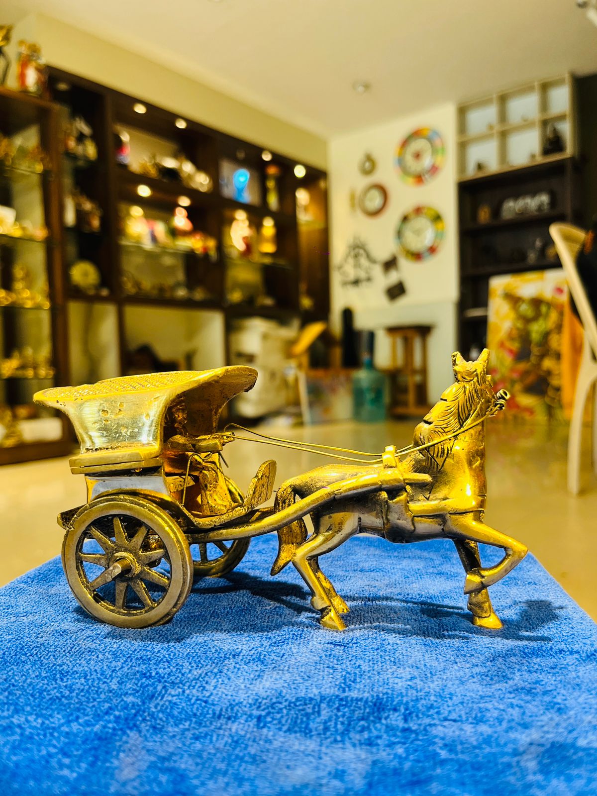 Brass Horse Cart