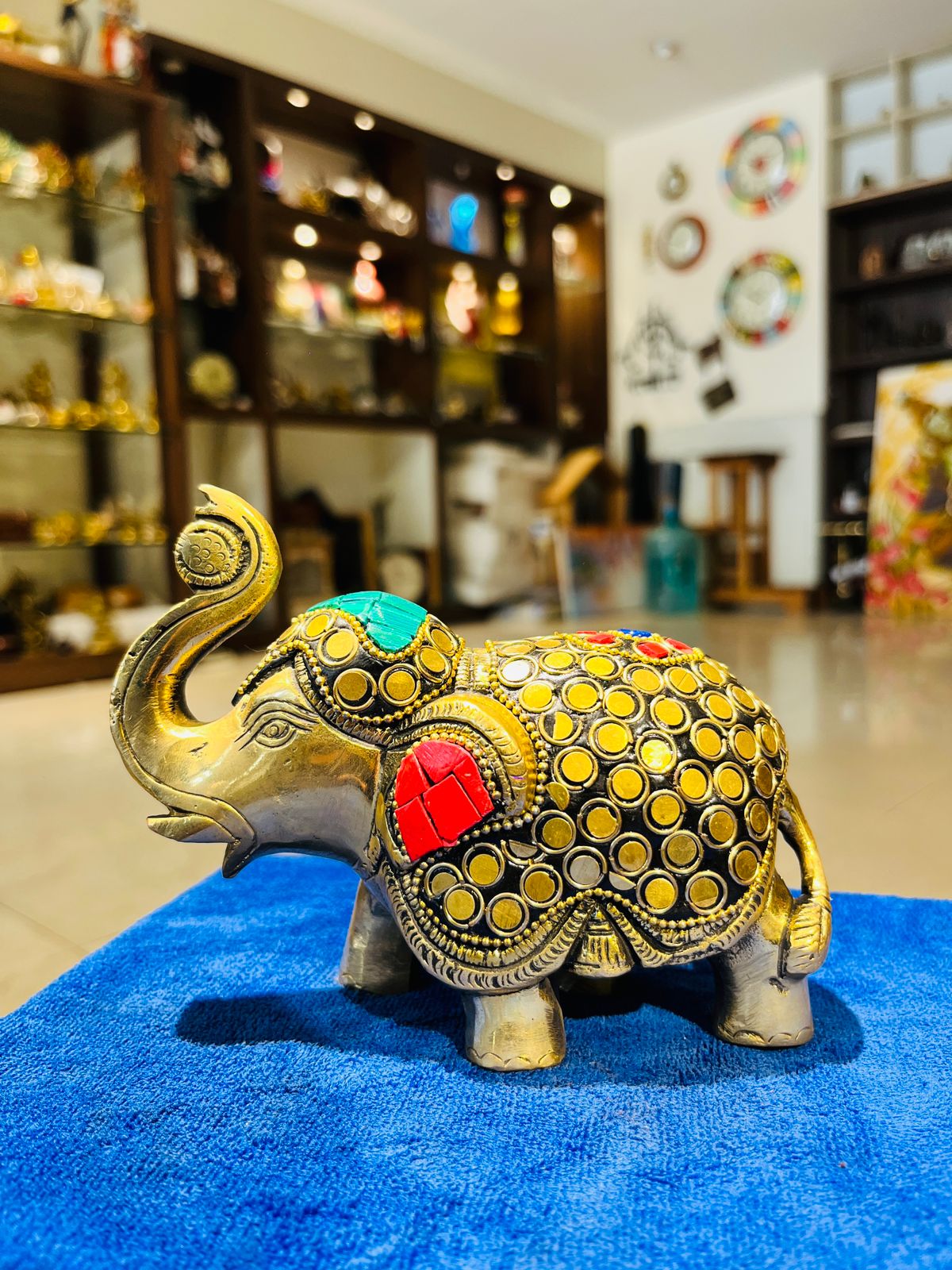 Brass Stonework Elephant