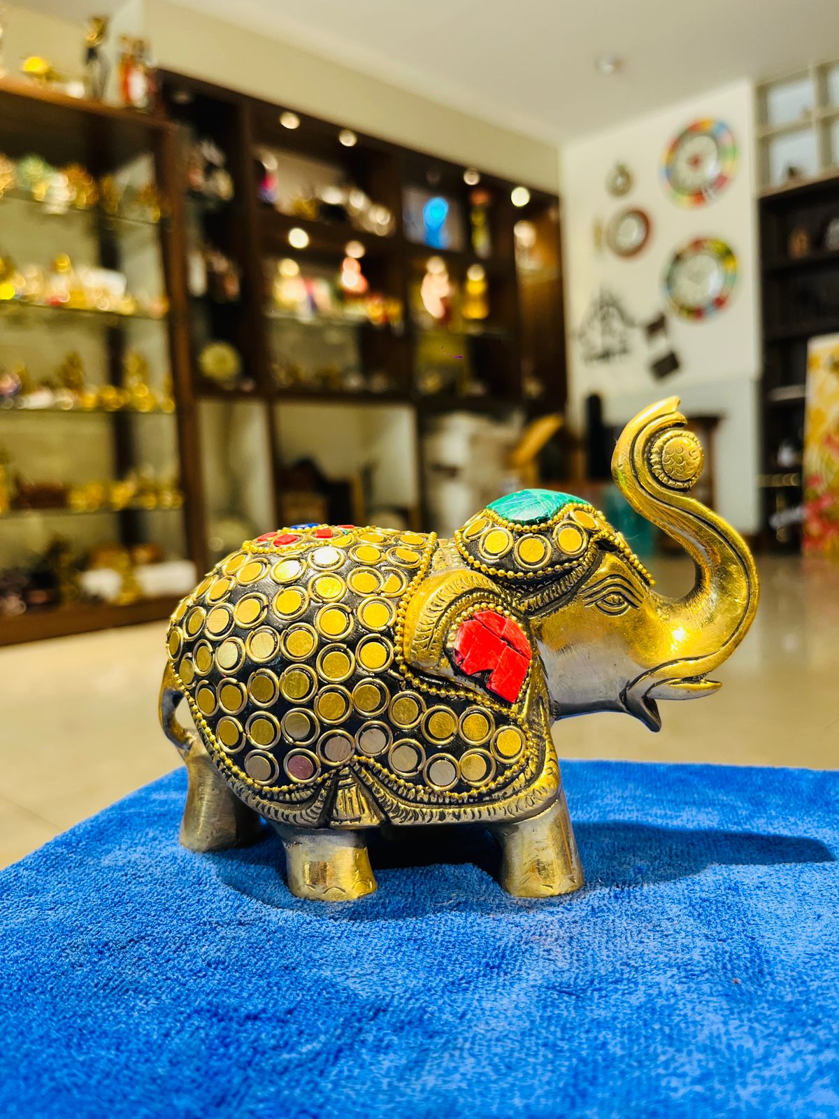 Brass Stonework Elephant