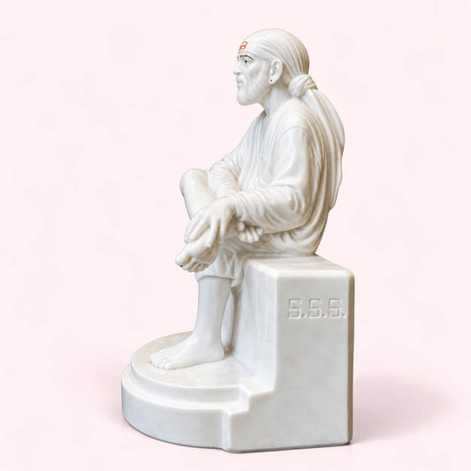 White marble sai baba