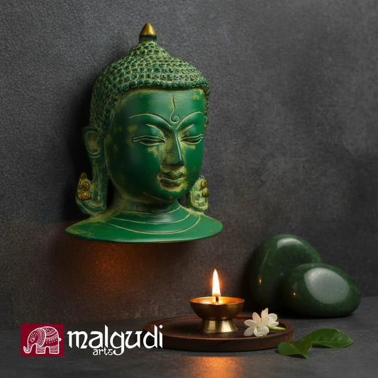 Buddha wall hanging for Gardens, 100% Brass