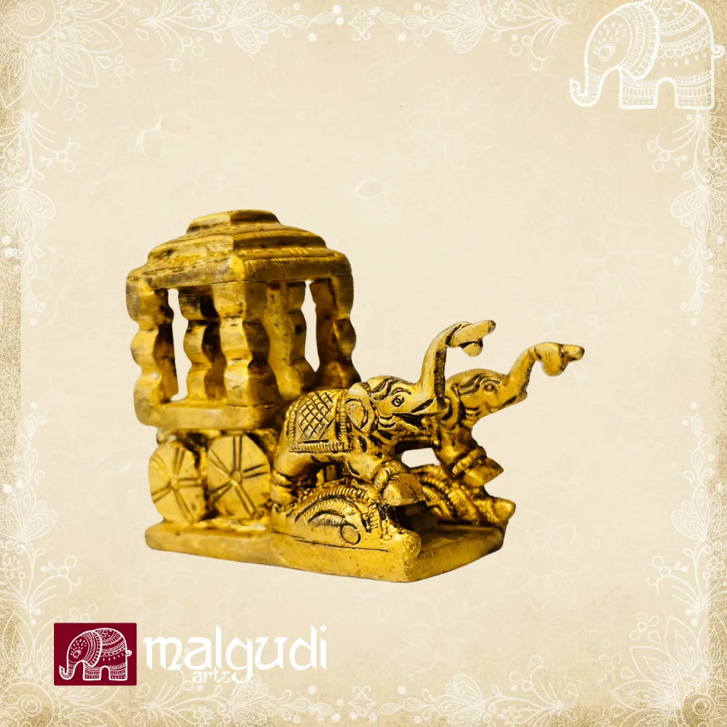 Brass Hampi stone chariot figurine