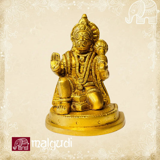Golden Hanuman deity in brass