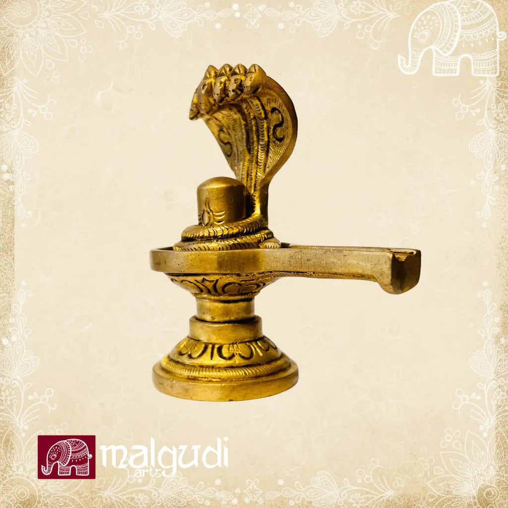 Brass shiv ling with naga