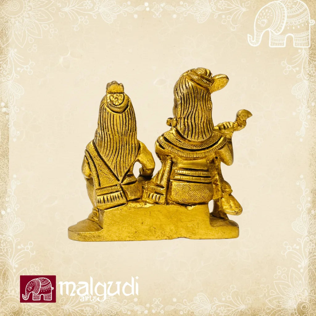 Krishna and Radha in brass elegance