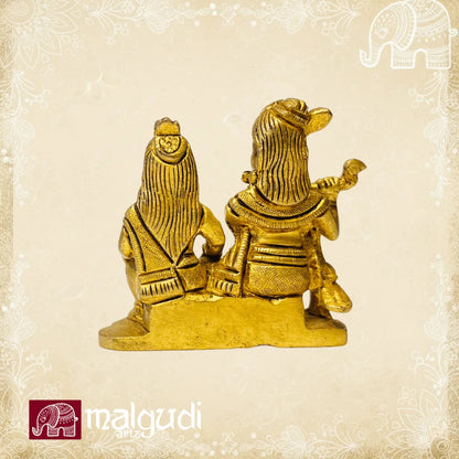 Krishna and Radha in brass elegance