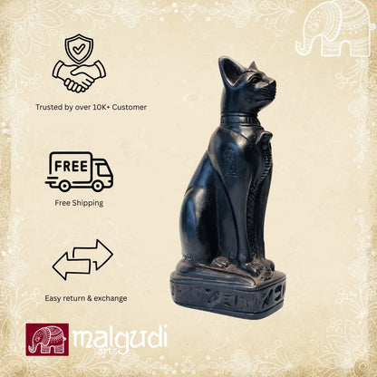 Egypt theme cat, black stone