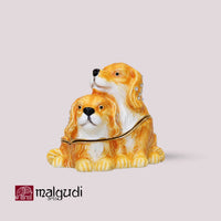 Enamel trinket box of dog, jewelry organizer, perfect surprise gift