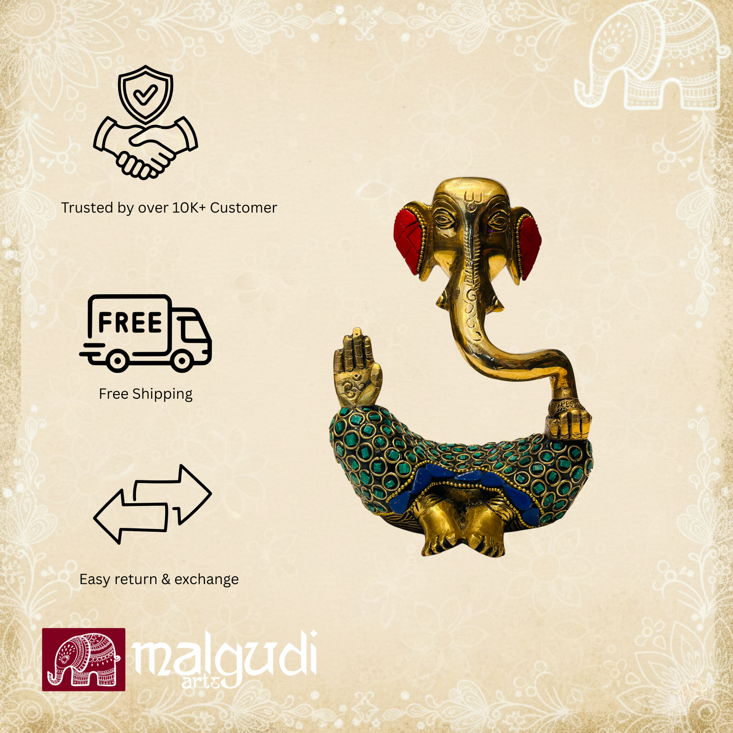 MultiColor Ganesha, modern style, 100% Bronze