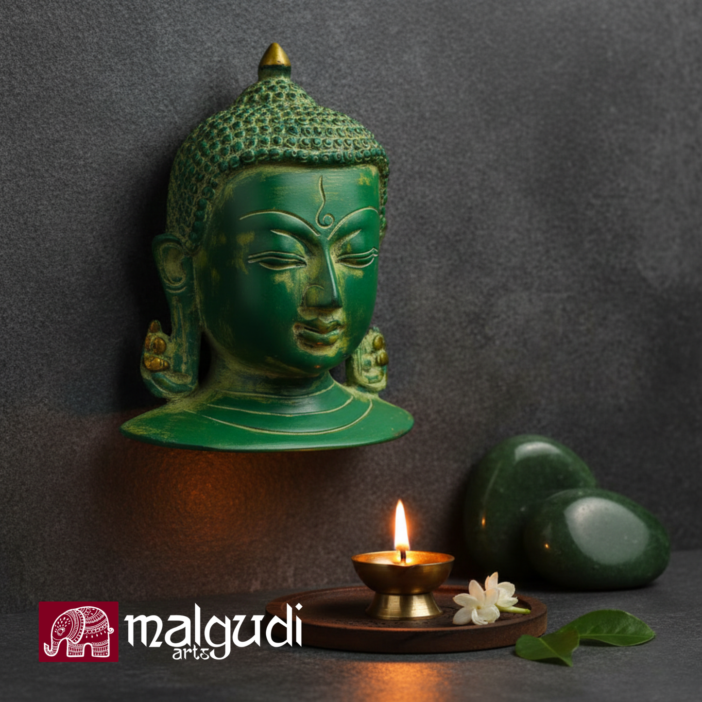 Buddha wall hanging for Gardens, 100% Brass