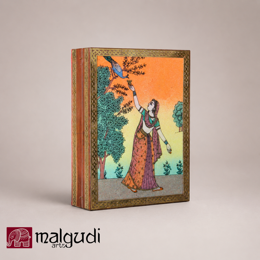 Large Vintage Style Wooden Jewellery Box by MalgudiArts (view 2)