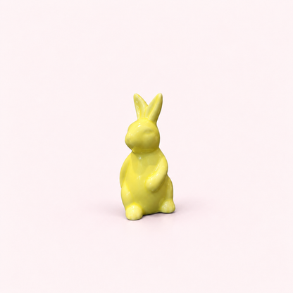 Yellow ceramic rabbit