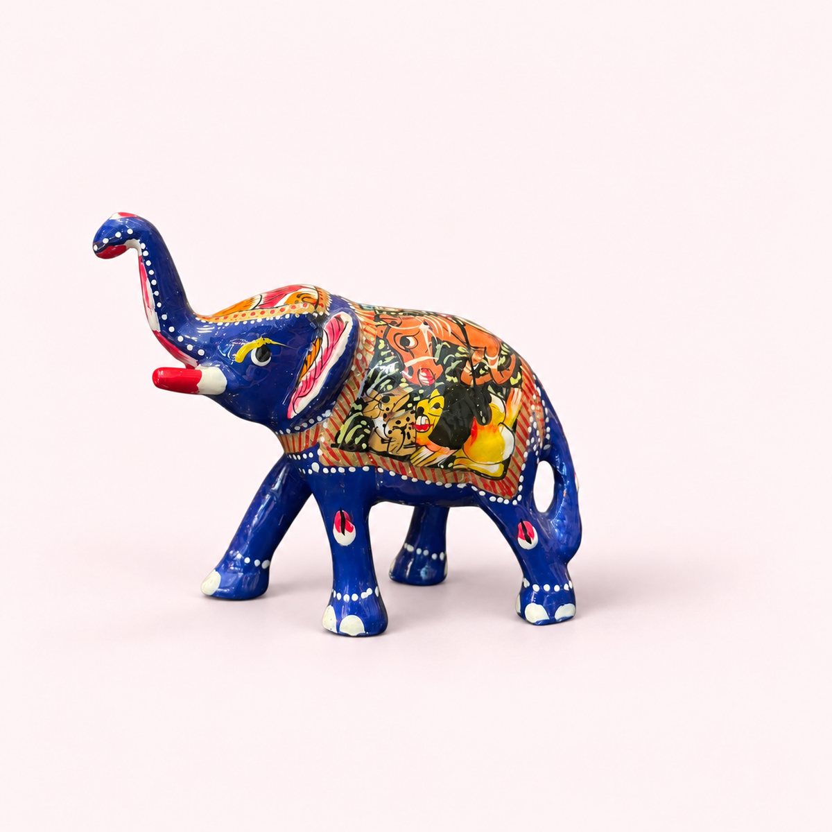 Hand-painted blue Ceramic Elephant, Jaipur Arts