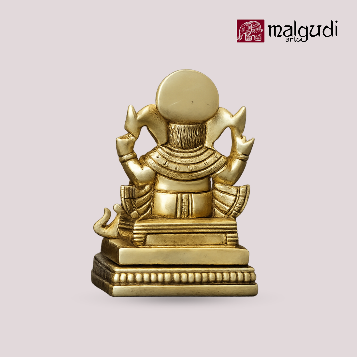 Lord Ganesha Brass Idol for Pooja Room and Home Décor by MalgudiArts (view 4)