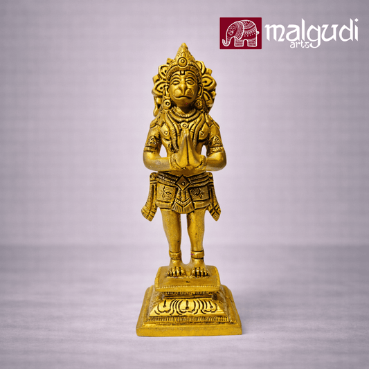 Brass Hanuman standing statue in Anjali Mudra