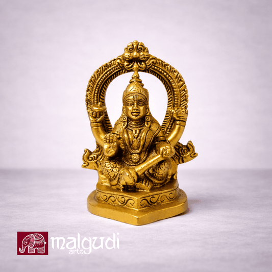 Brass Gaja lakshmi idol