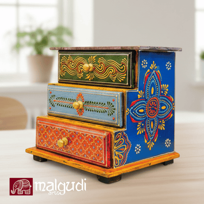 Antique style Wooden drawer, artistic painted