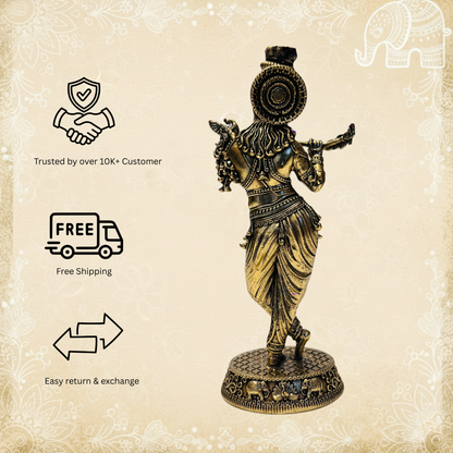 Fine Krishna statue in artistic style