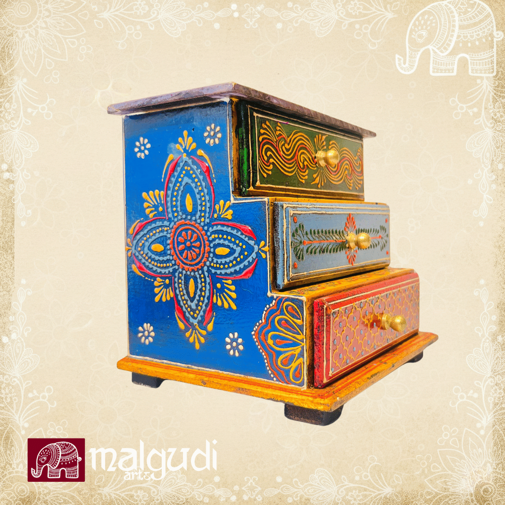 Antique style Wooden drawer, artistic painted