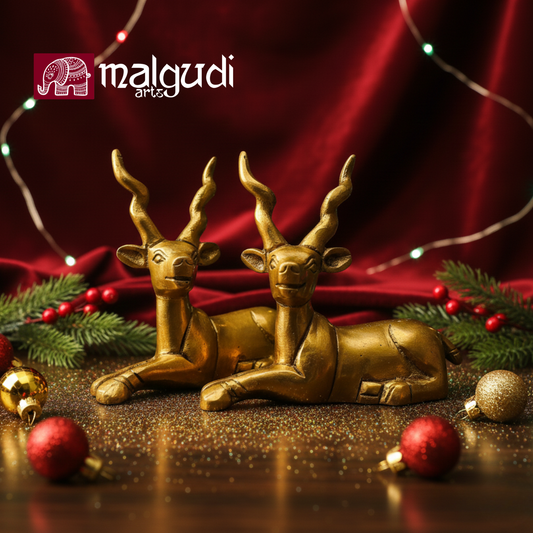 Deer Pair, 100% Bronze