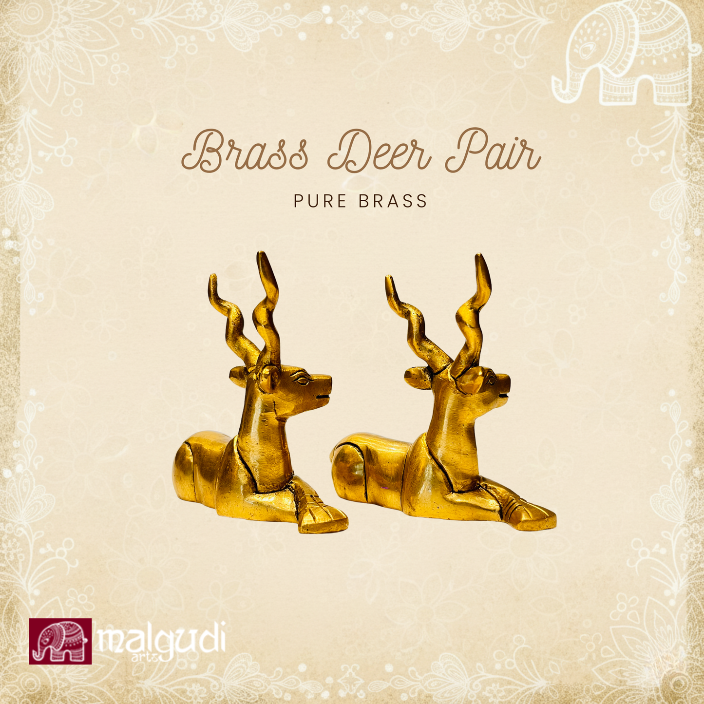 Deer Pair, 100% Bronze