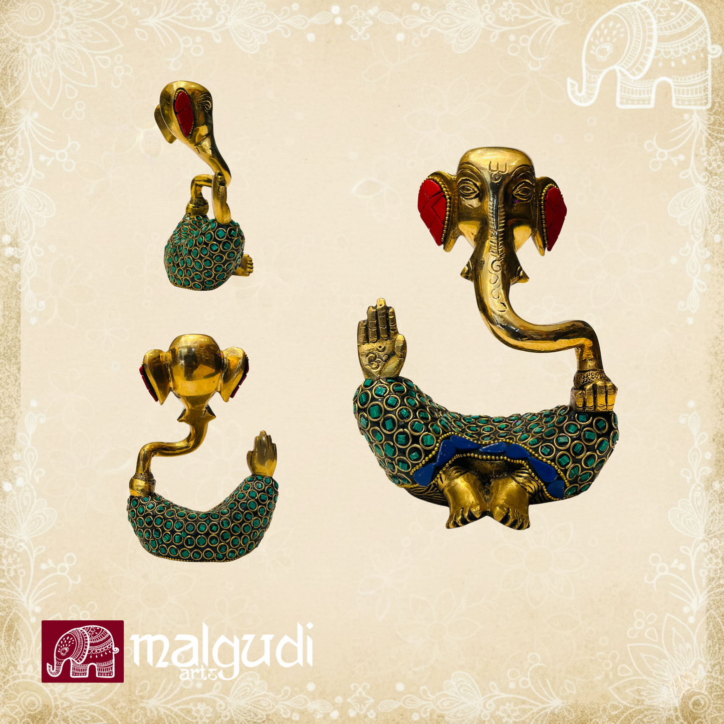 MultiColor Ganesha, modern style, 100% Bronze