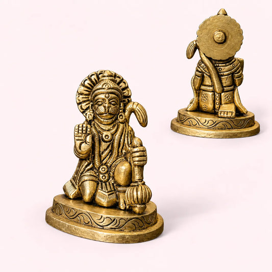 Small Hanuman Brass Idol for Pooja