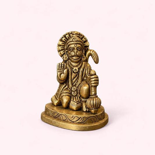 Small Hanuman Brass Idol for Pooja