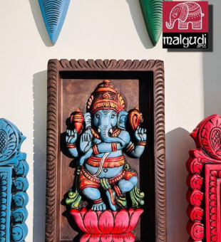 Wall panel with God Ganesh