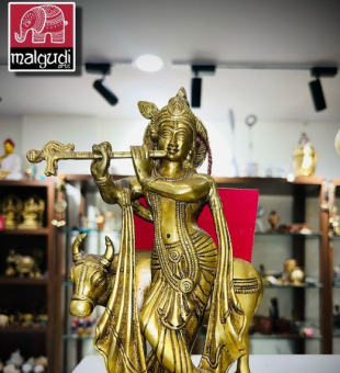 HomeDecor Pooja Mandir Figurine of Krishna Hindu God